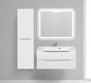 Шкаф-колонна BelBagno подвесной левосторонний 40x150см Bianco Opaco FLY-MARINO-1500-2A-SC-BO-P-L